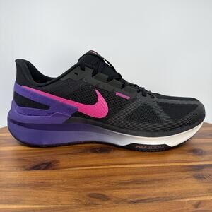 Nike Air Zoom Structure 25 Men’s Size 11.5 Black Purple Running Shoes NEW